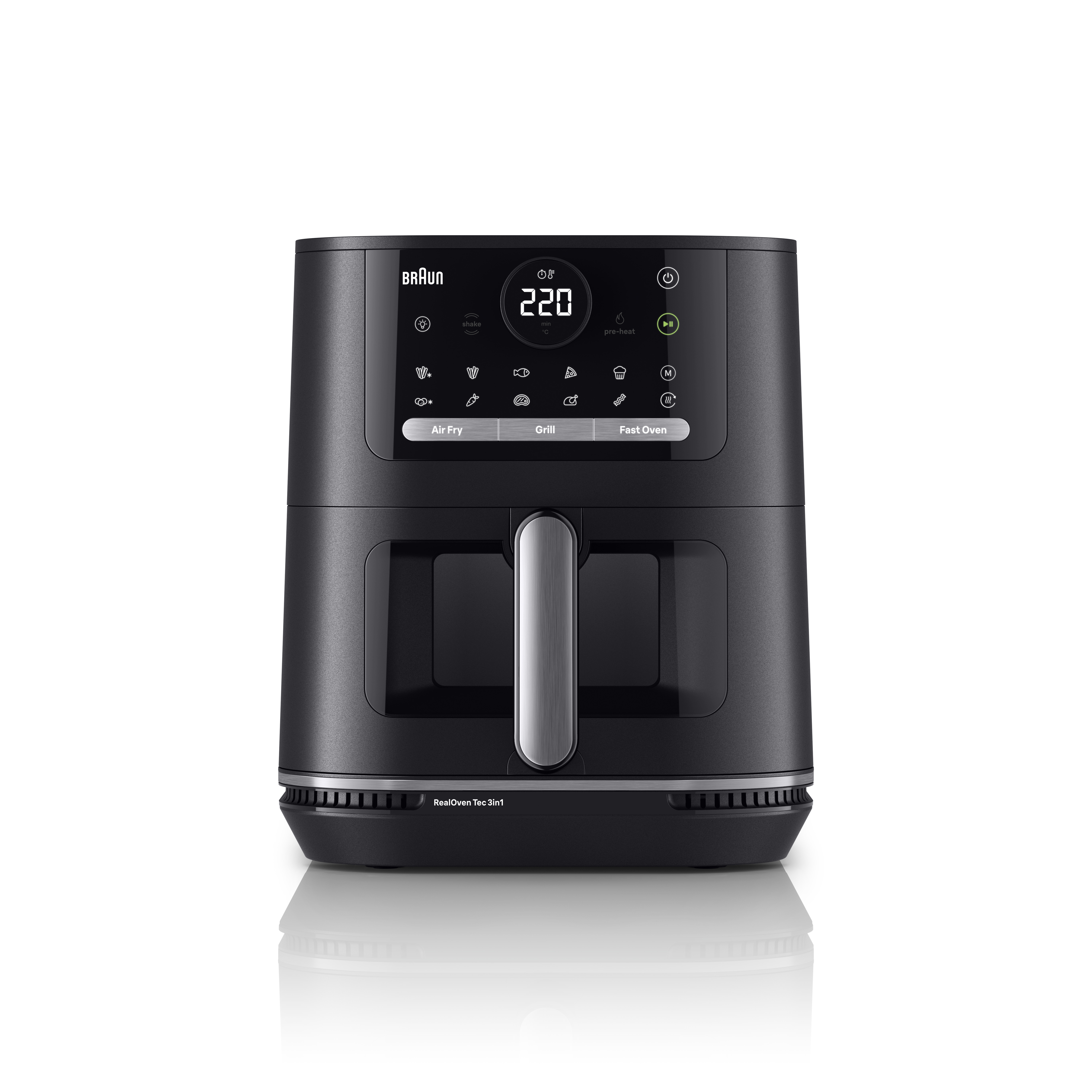Karšto oro gruzdintuvė Braun MultiFry5 HF5073IBK, juoda sp., 2000 W, 6 l