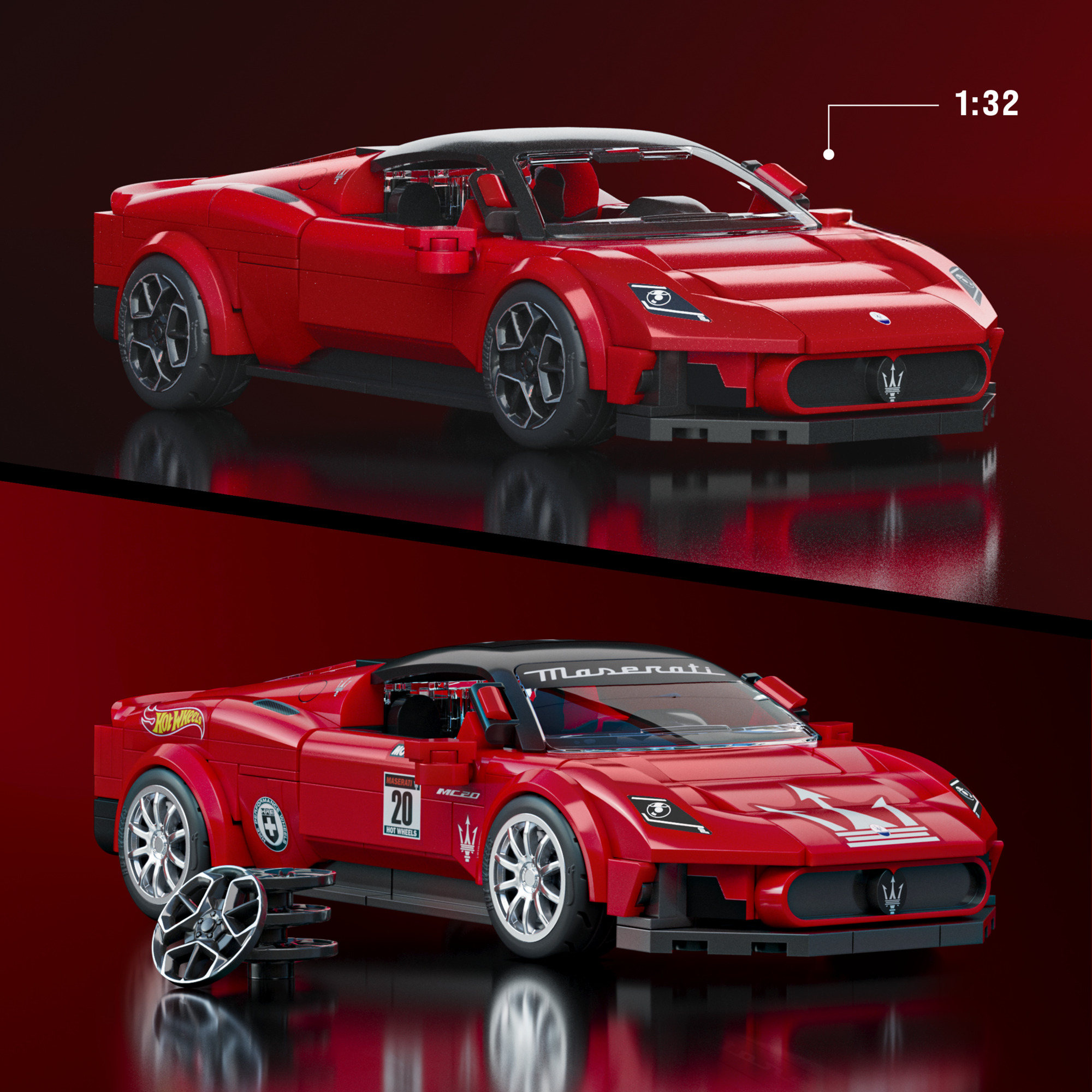 Žaislinis automobilis Mattel Hot Wheels Brick Shop Maserati JFR90