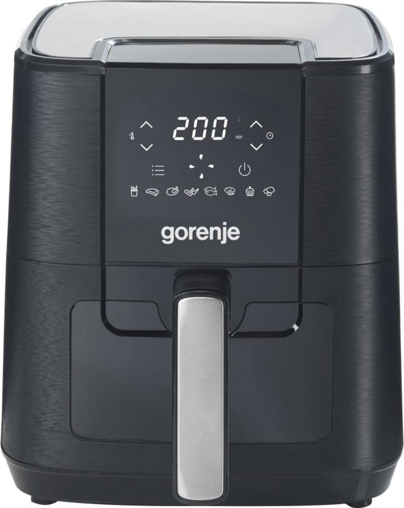 Karšto oro gruzdintuvė Gorenje AF1350DWB, juoda sp., 1350 W, 5.4 l