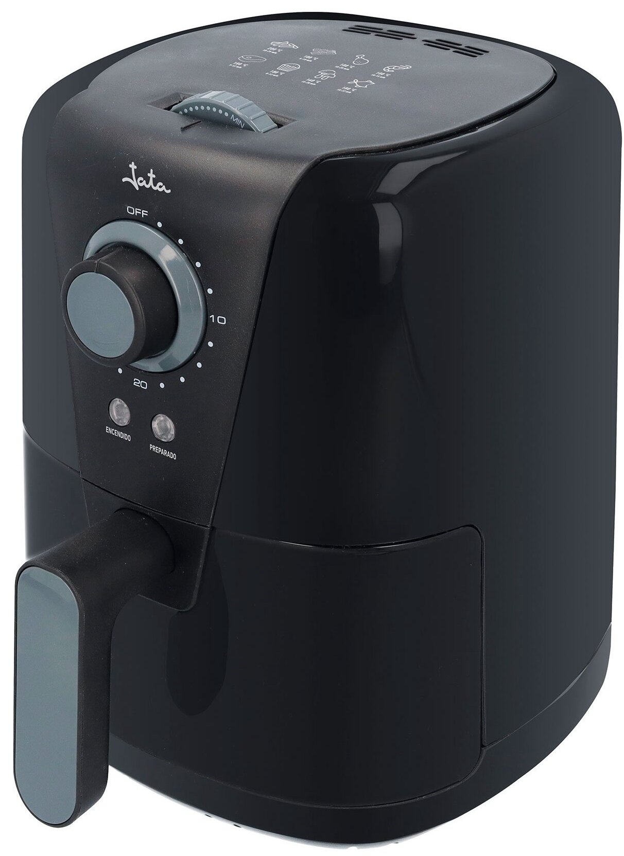 Karšto oro gruzdintuvė Jata Compact JEFR1221, juoda sp., 1000 W, 1.5 l