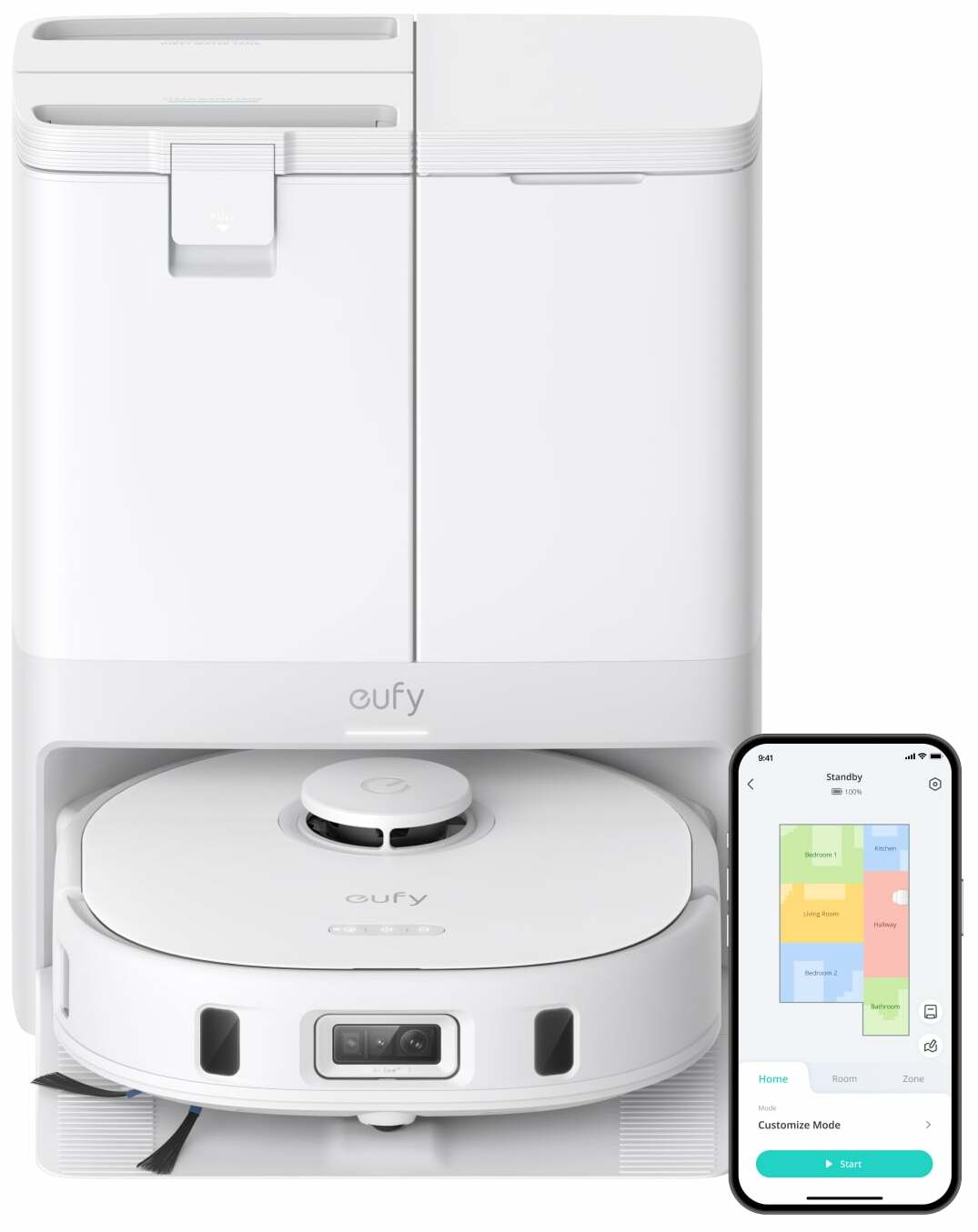 Dulkių siurblys - robotas Anker Eufy X10 Pro Omni, balta sp.