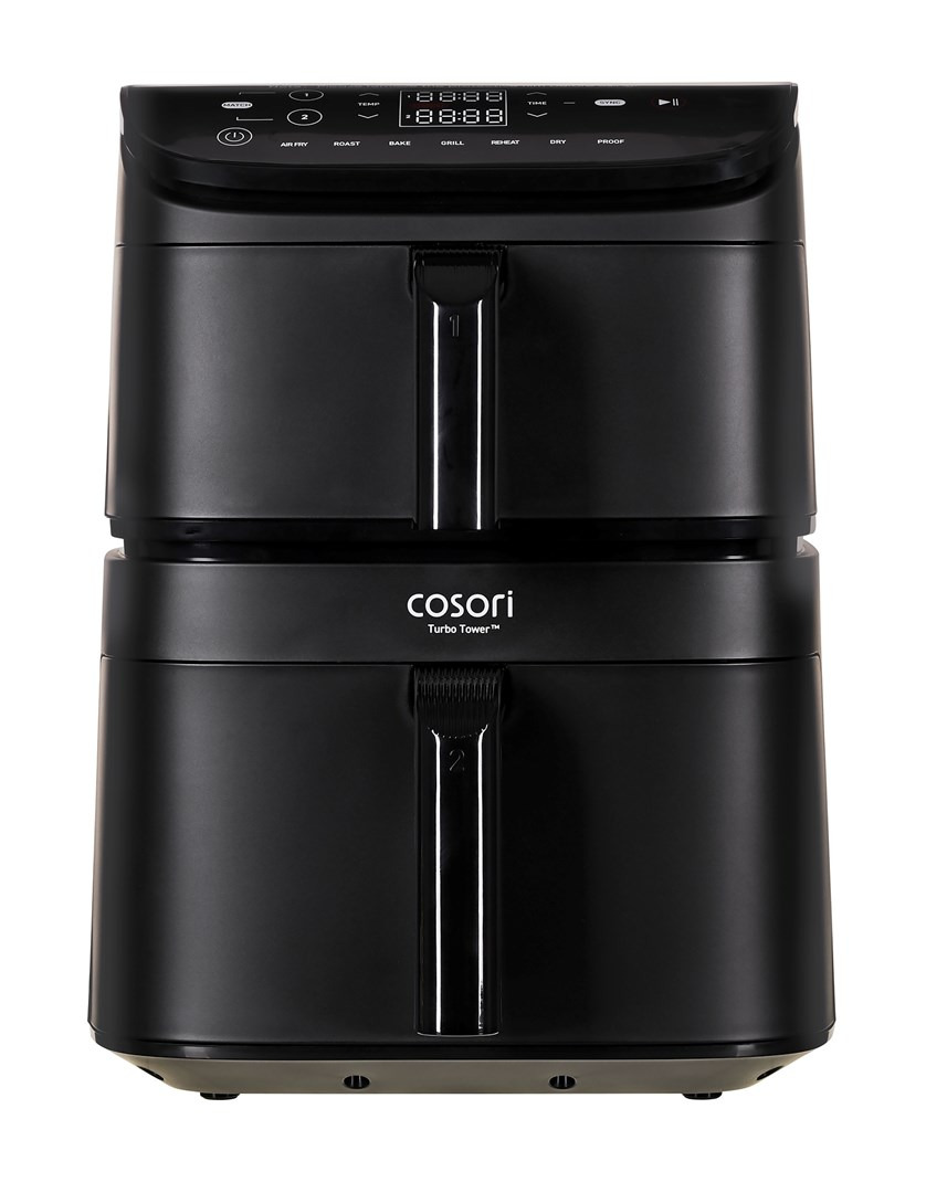 Karšto oro gruzdintuvė Cosori Turbo Tower CAF-DC121, juoda sp., 2630 W, 10.8 l