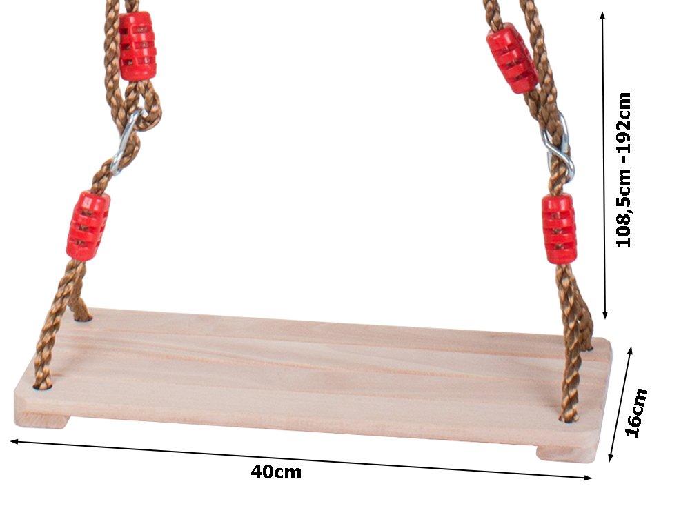 Pakabinamos sūpynės Garden Swing VRK2377, 40 cm, ruda sp. - Senukai.lt
