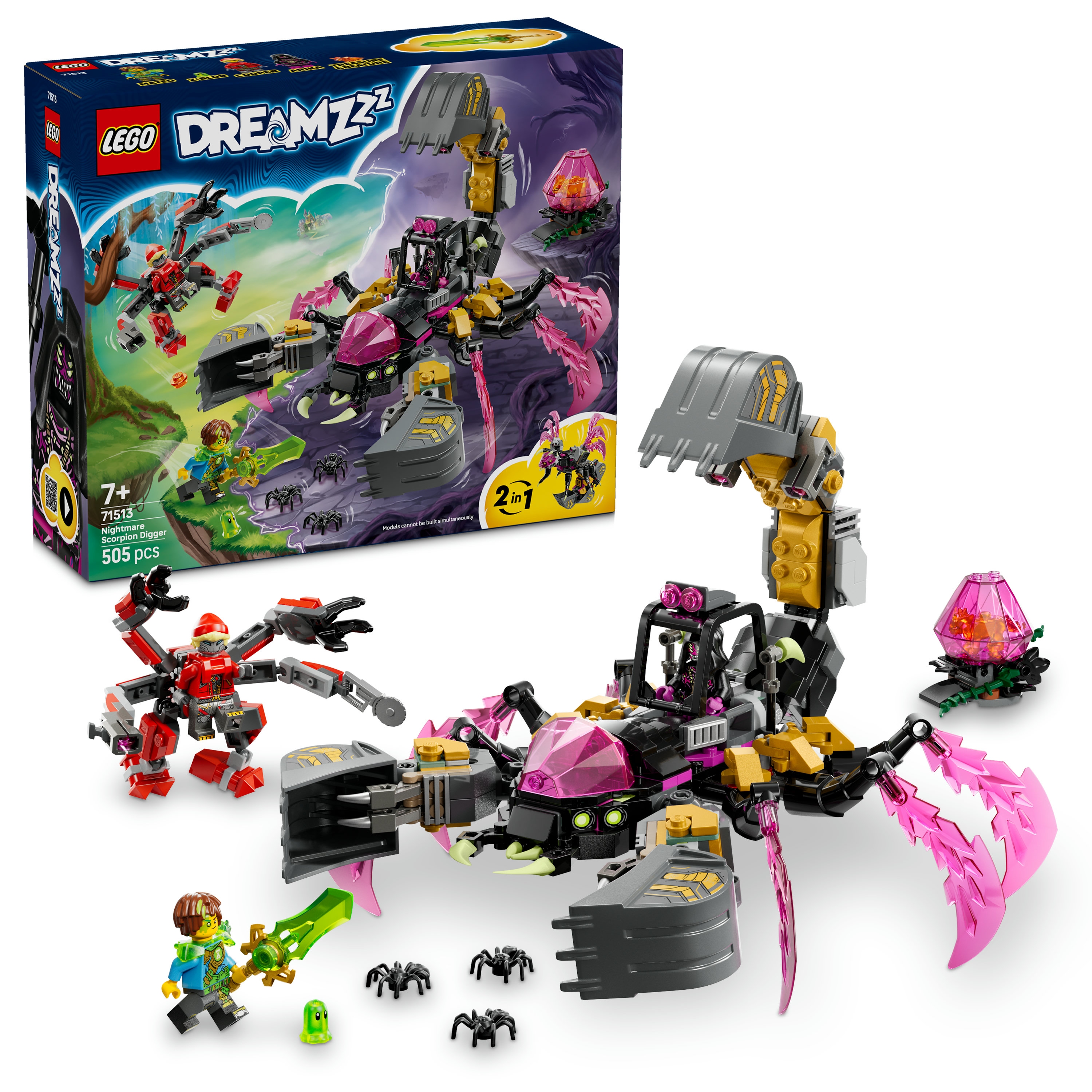 Konstruktorius „LEGO® DREAMZzz™“ Košmarų skorpionas-ekskavatorius