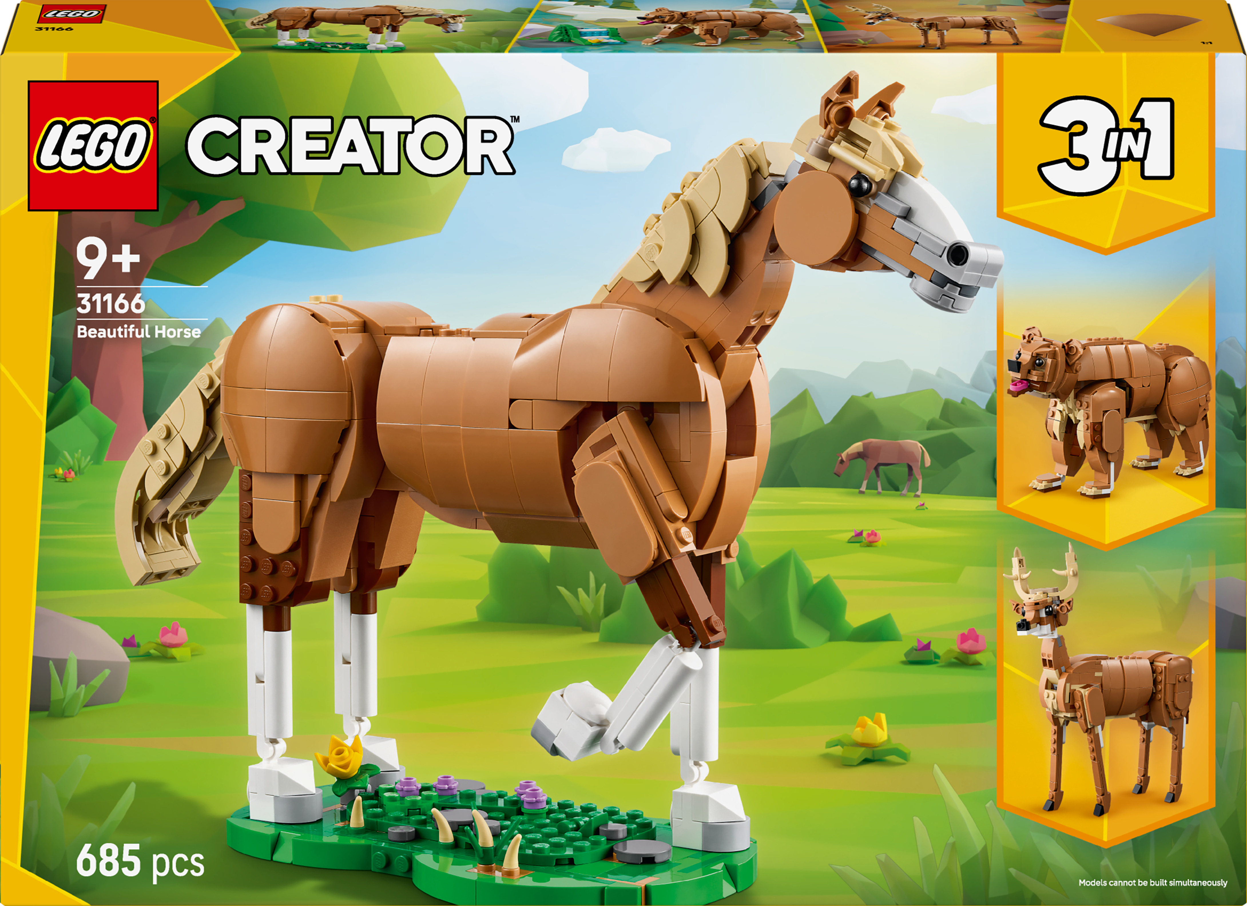 COREFORCE CREA Ⅱ 3本セット Konstruktorius LEGO® Creator 3in1 Gražus žirgas 31166, 685 vnt