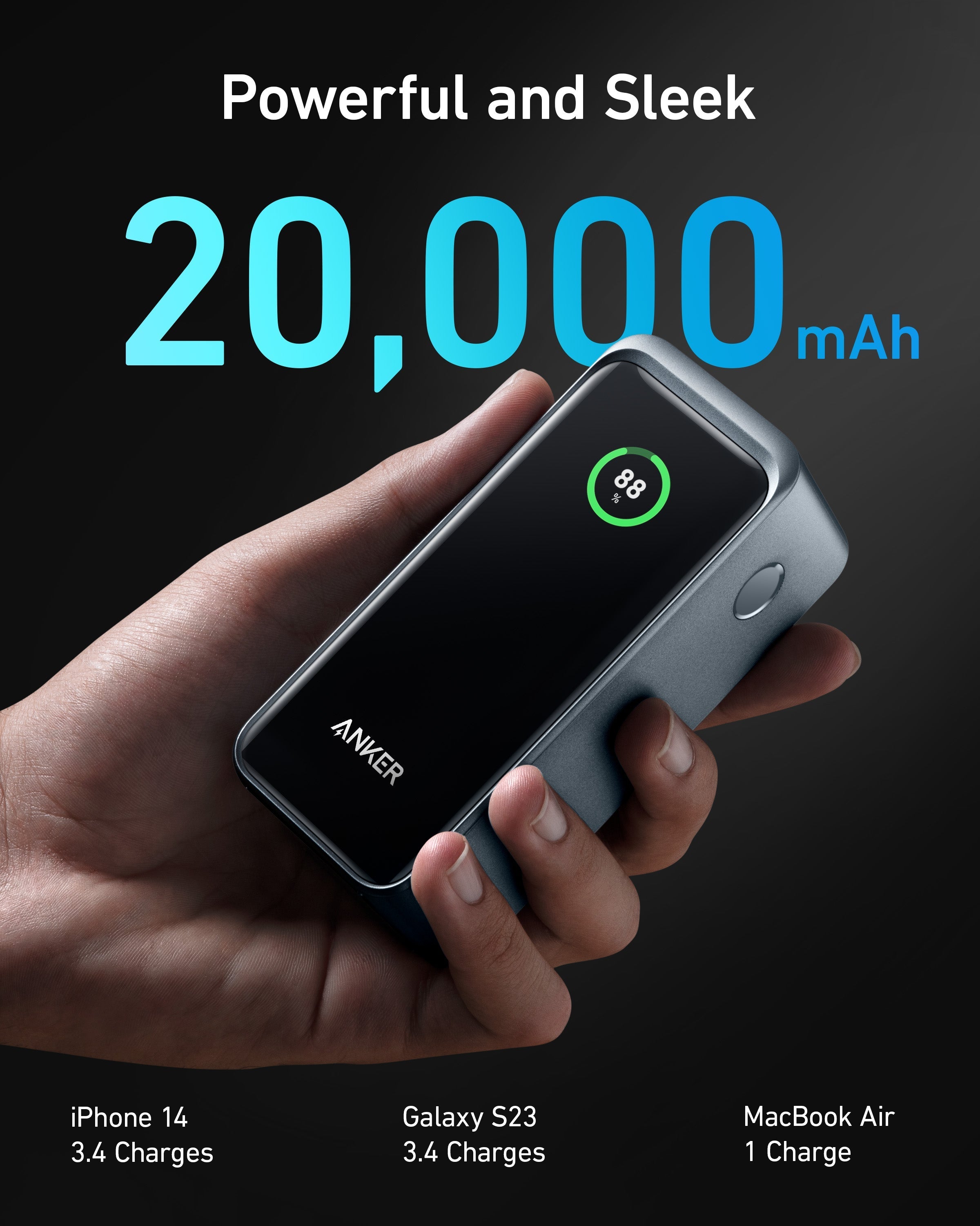 Nešiojamas įkroviklis (Power bank) Anker Prime, 20000 mAh, 200 W