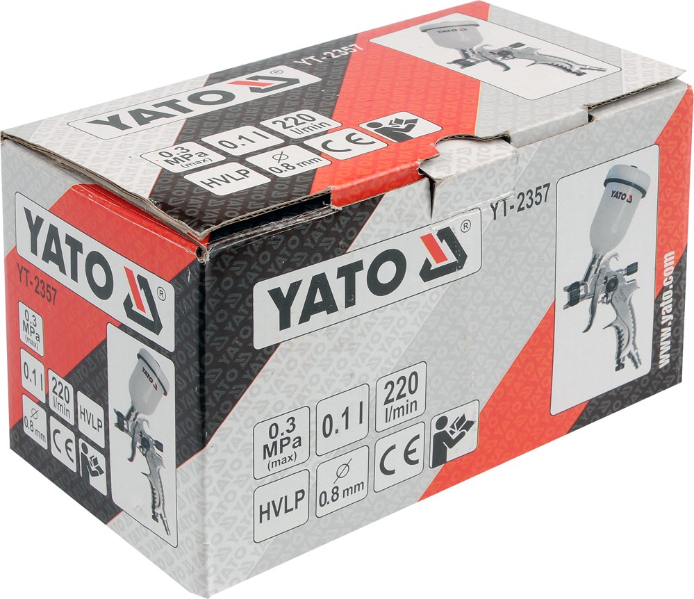 Pneumatinis dažų purkštuvas Yato YT-2357, 100 ml - Senukai.lt