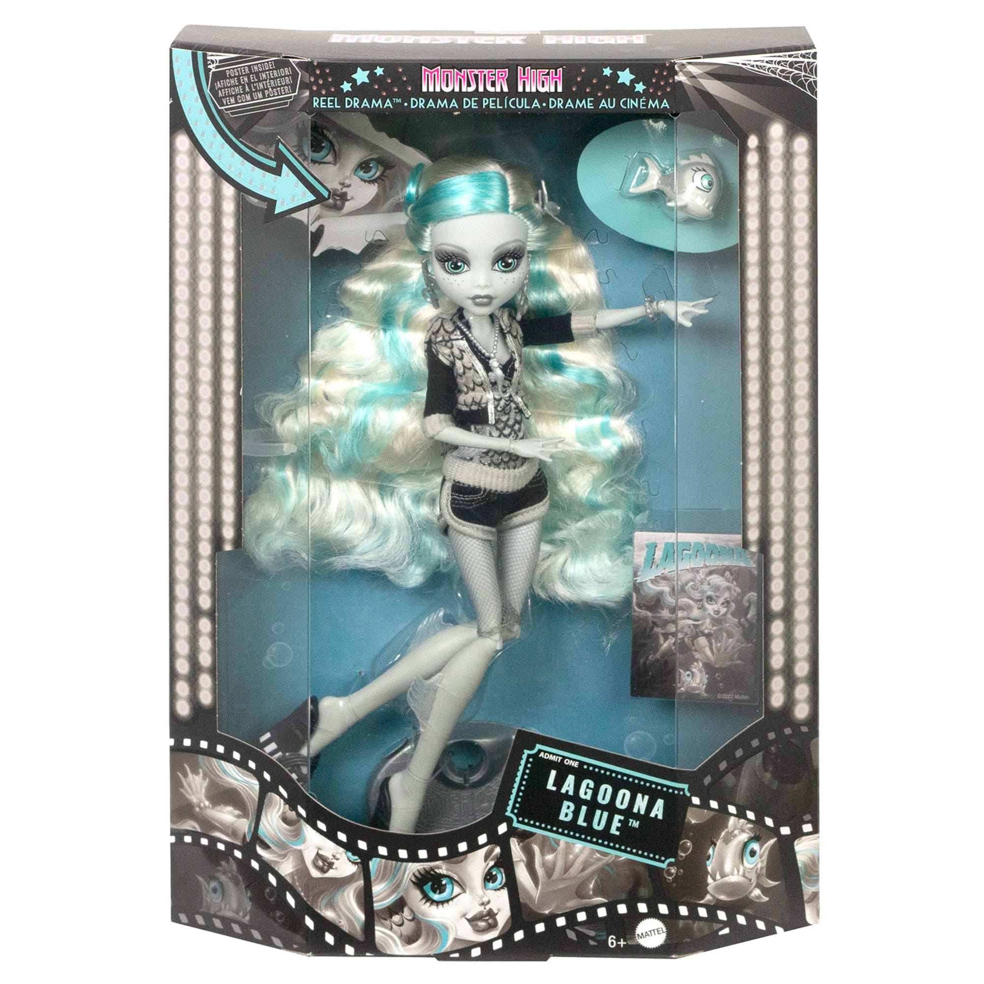 Lėlė su priedais Mattel Monster High Reel Drama Lagoona Blue HKN30