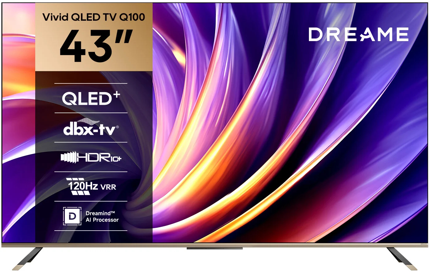 Televizorius Dreame 43Q100, 43 ", 4K UHD