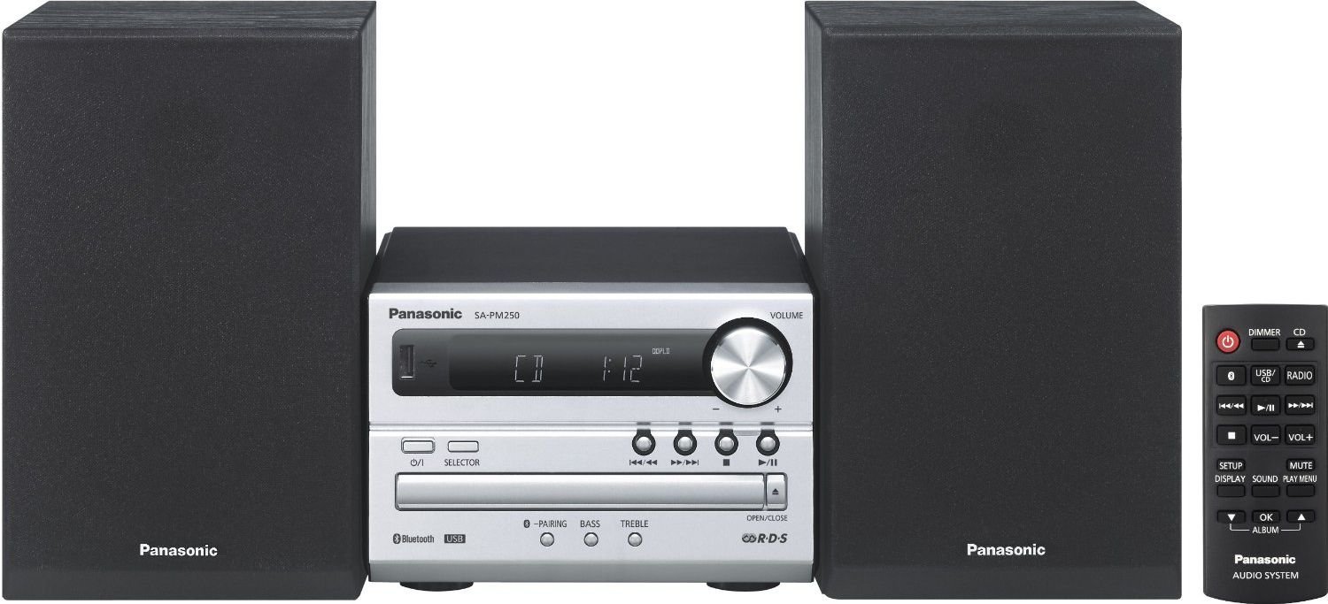 Muzikinis centras Panasonic SC-PM250EC-S, 20 W, juoda sp. - Senukai.lt