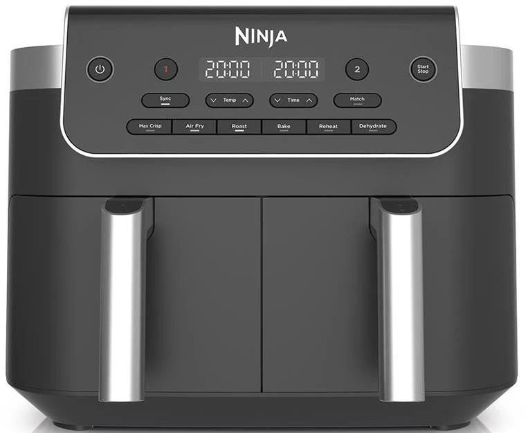 Karšto oro gruzdintuvė Ninja Foodi Dual Zone DZ801EU, juoda sp., 2470 W, 7.6 l