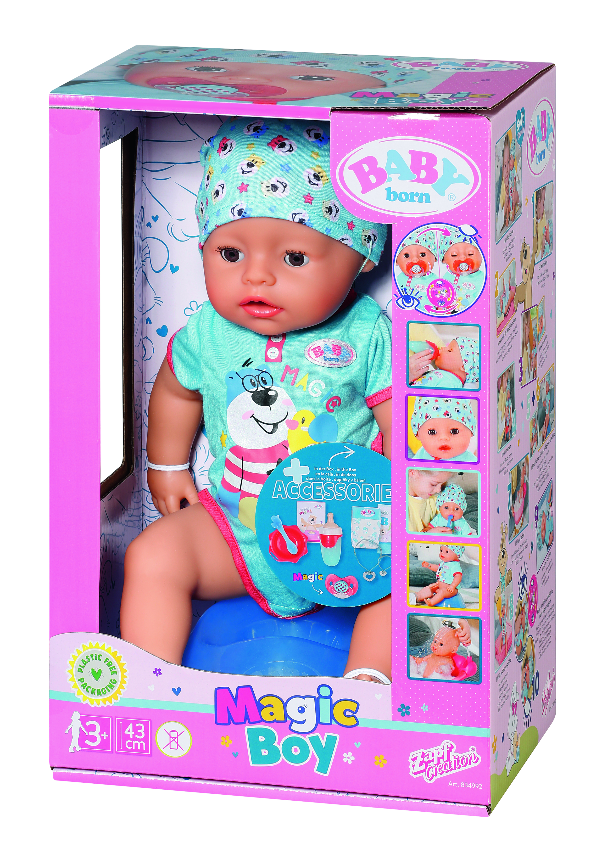 Lėlė - kūdikis Zapf Creation Baby born Magic Boy 834992, 43 cm