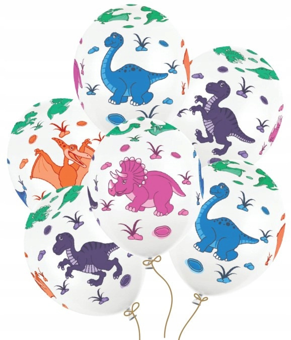 Balonu komplekti ovāls PartyDeco Dinosaur, daudzkrāsaina