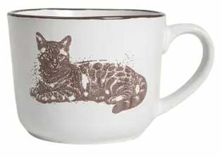 Krūzīte Homla Bonti Bengal Cat, brūna