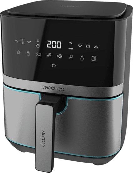 Karšto oro gruzdintuvė Cecotec Cecofry Full InoxBlack 5500 Pro, sidabro sp./juoda sp., 1700 W, 5.5 l