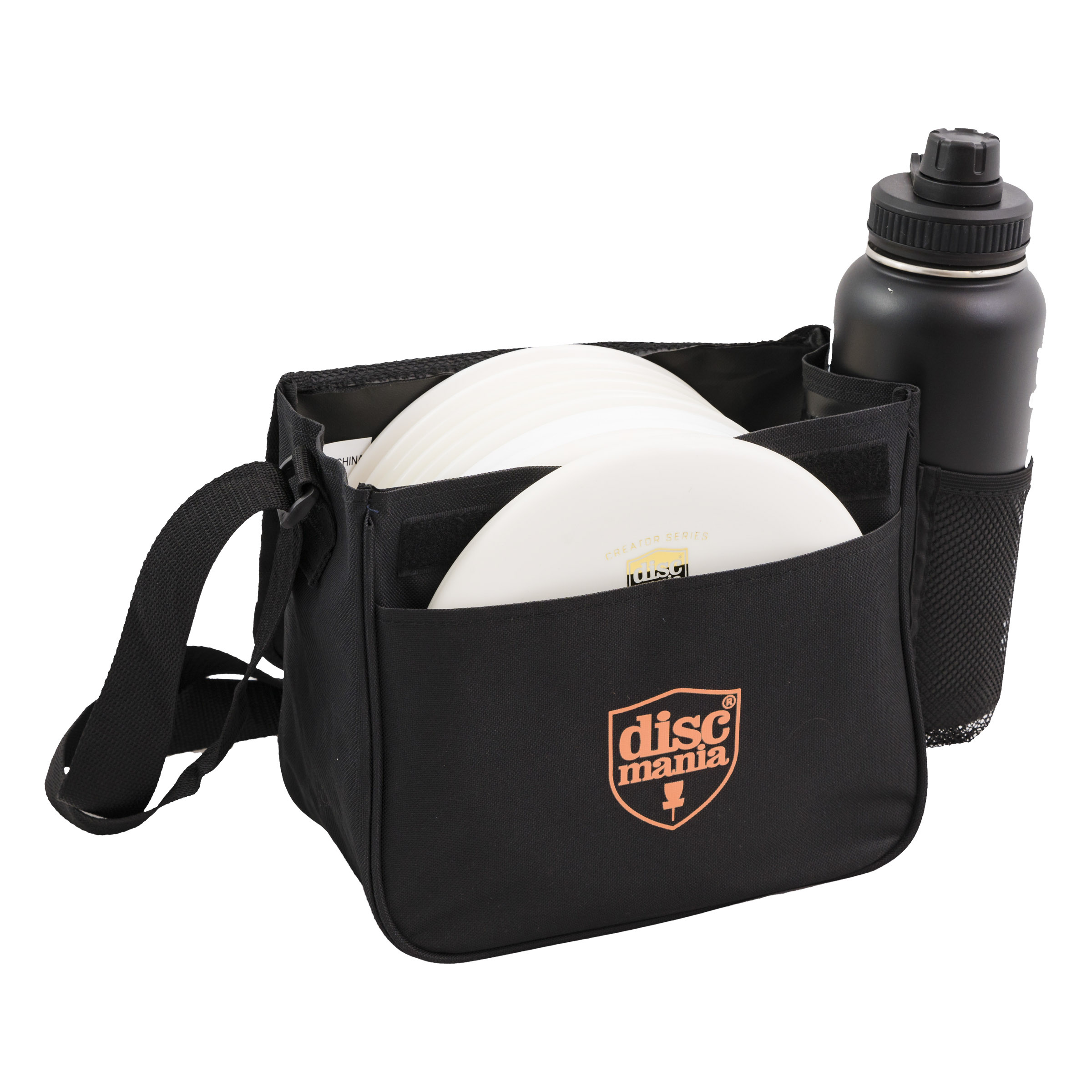 Diskgolfo krepšys Discmania Starter Bag, 22 cm x 27 cm, juoda sp
