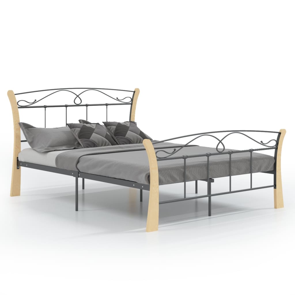 Lova pusantros vietos VLX Metal 324885, 120 x 200 cm, juoda sp