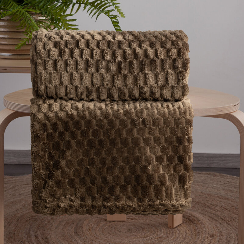 Pledi Design 91 Cindy K163-08, tumši brūna krās., 200 cm x 220 cm ...