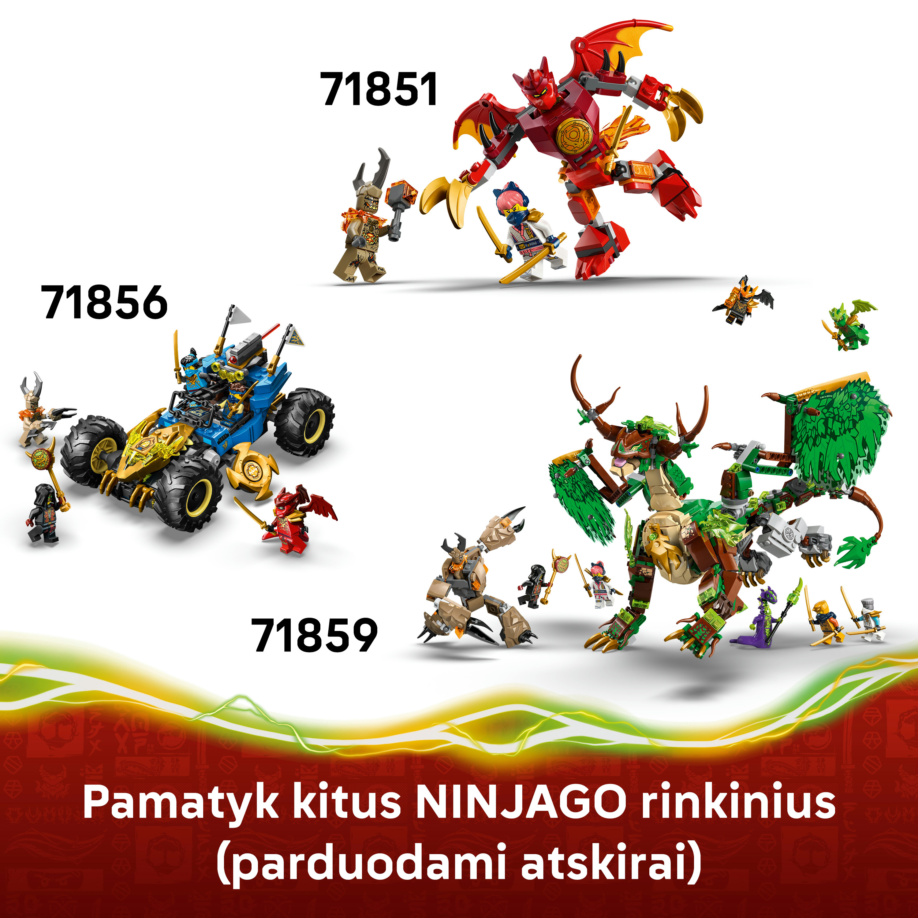 Konstruktorius LEGO® NINJAGO® Nindzių transporto priemonės ir