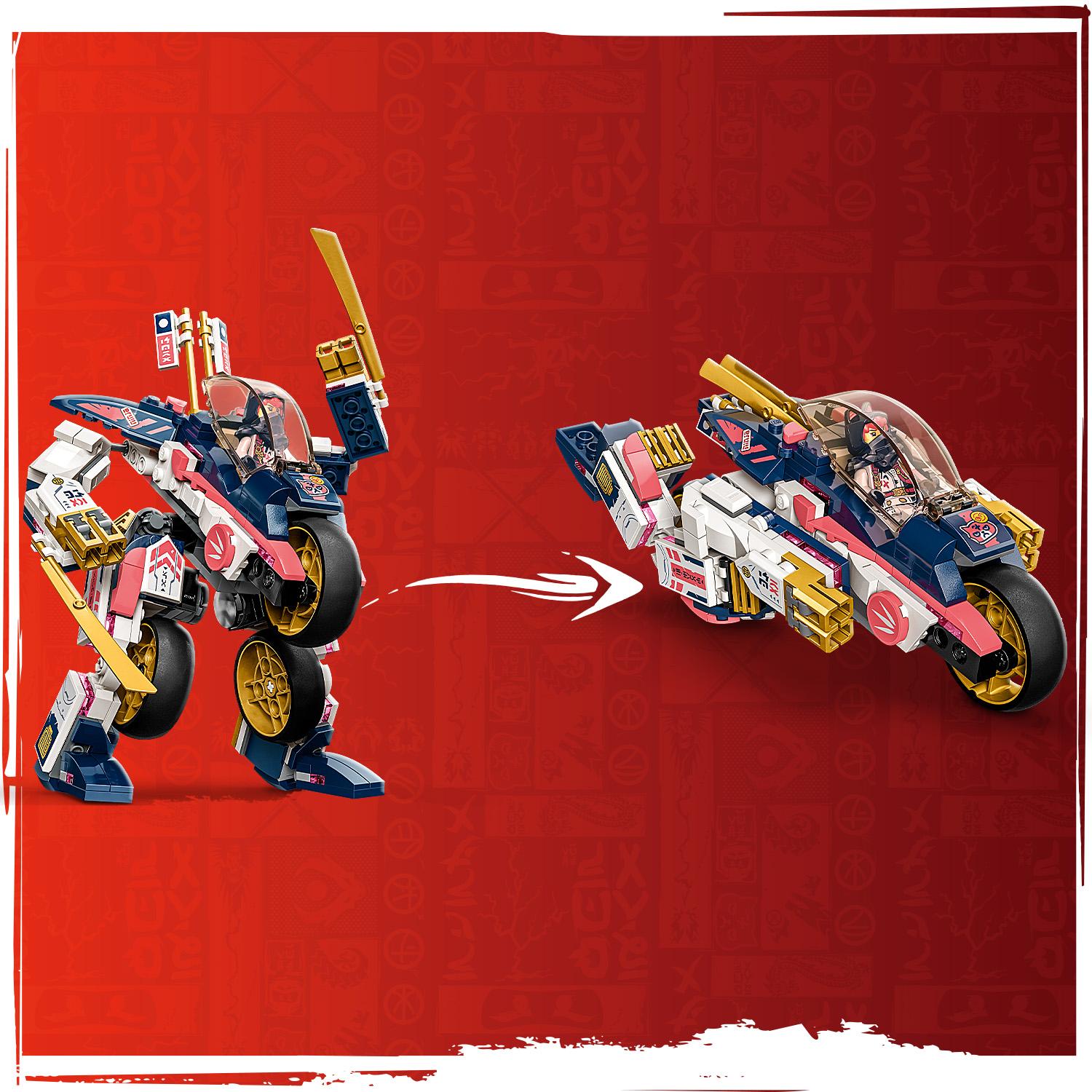 ✩sora✩ Konstruktorius LEGO® NINJAGO® Sora robotas-lenktyninis motociklas