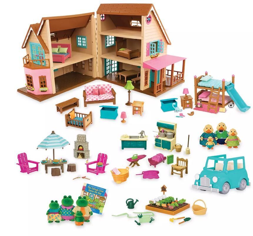 Juego de 8 figuras de casa de muñecas de madera – Personas móviles para casa de muñecas | Familia de muñecas de 8 miembros para juegos de rol | Juguetes educativos