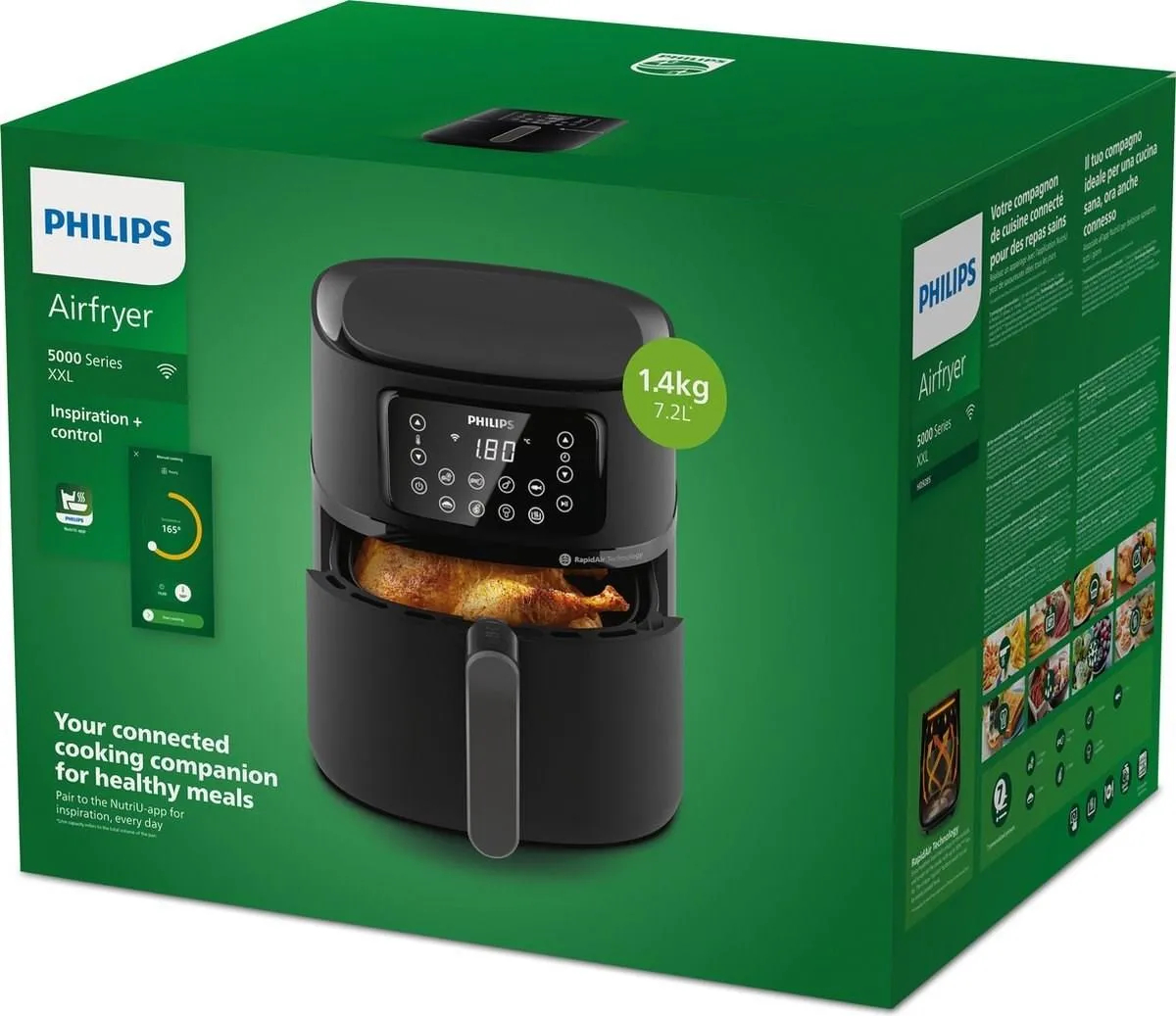 Karšto oro gruzdintuvė Philips 5000 serija XXL Connected HD9285/96, juoda sp., 2000 W, 7.2 l