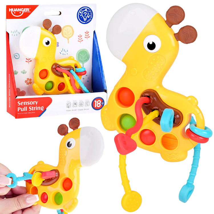 Attīstoša rotaļlieta, žirafe Huanger Sensory Pull