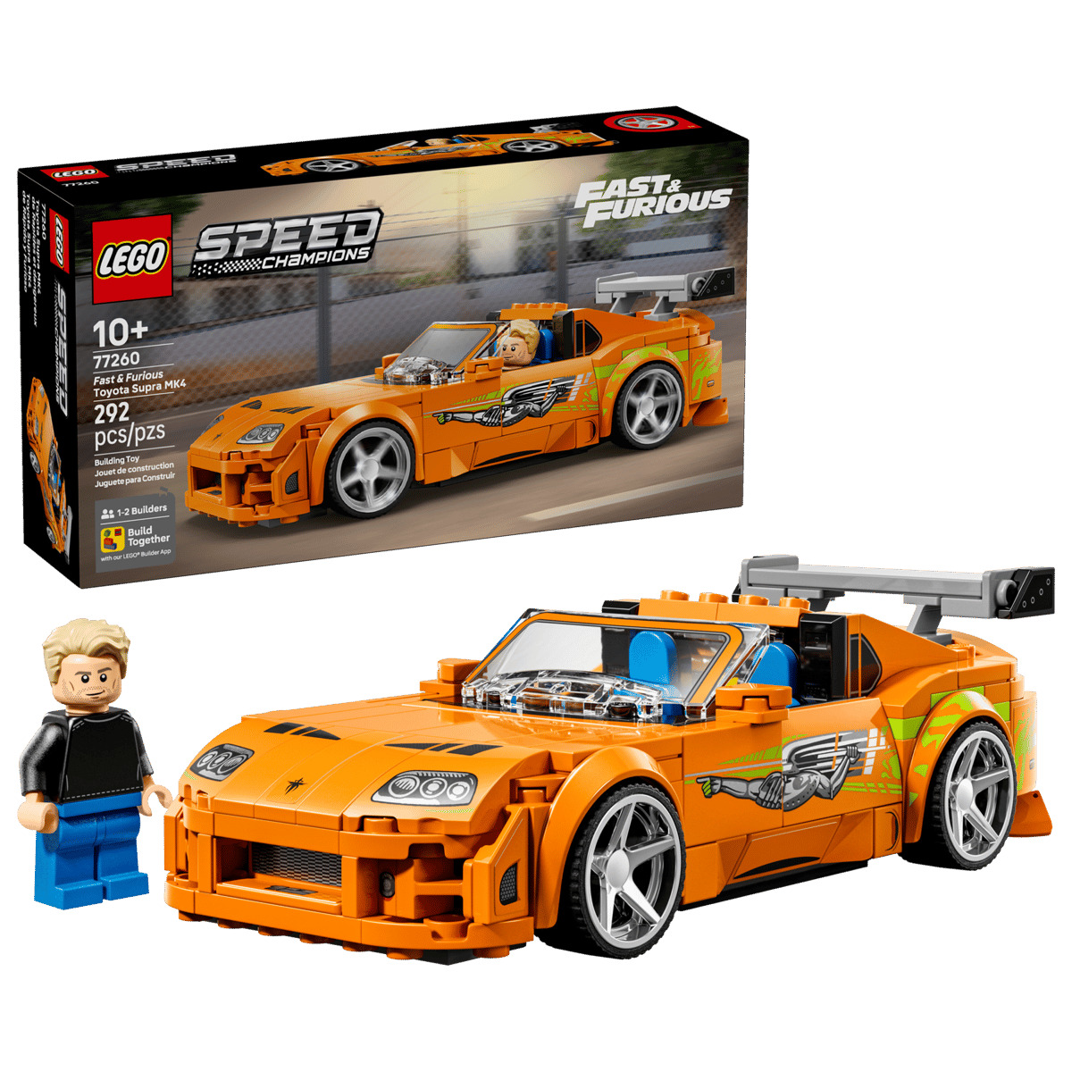 Konstruktorius LEGO® Speed Champions Greiti ir įsiutę Toyota Supra