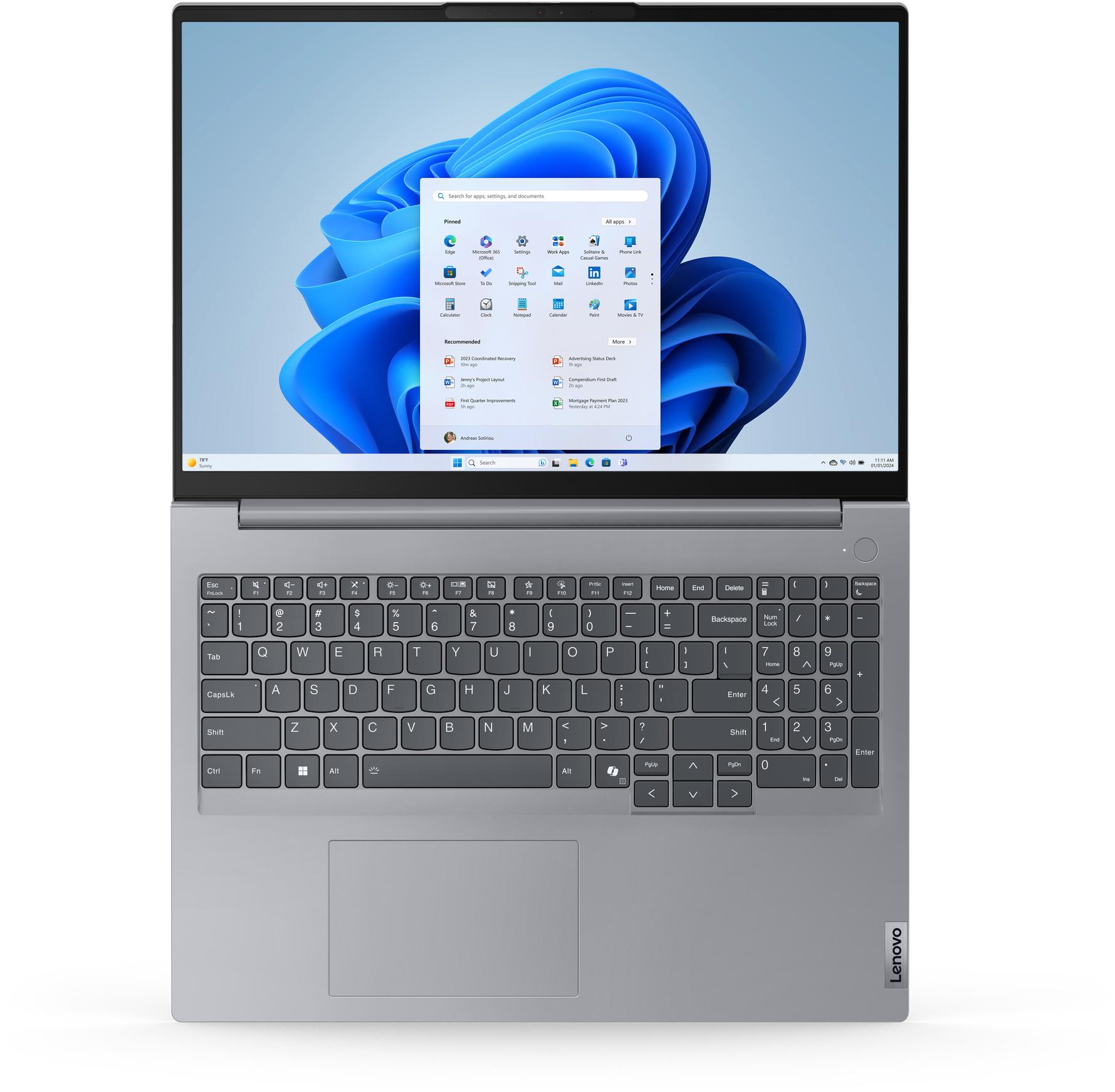 Nešiojamas kompiuteris Lenovo ThinkBook 16 Gen 7 ThinkBook 16 G7