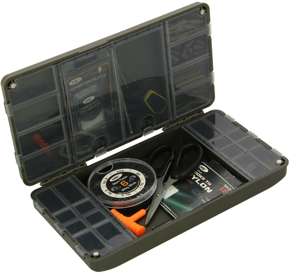 Žvejybinė dėžė NGT Terminal Tackle XPR 46878, 24 cm, tamsiai žalia