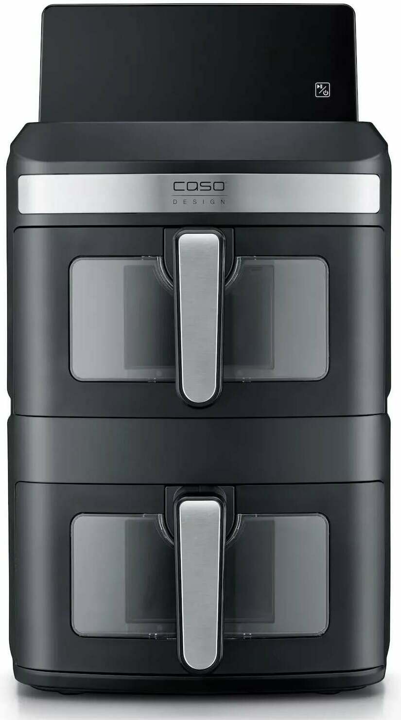 Karšto oro gruzdintuvė Caso AirFry DuoTower, juoda sp., 2800 W, 6.2 l