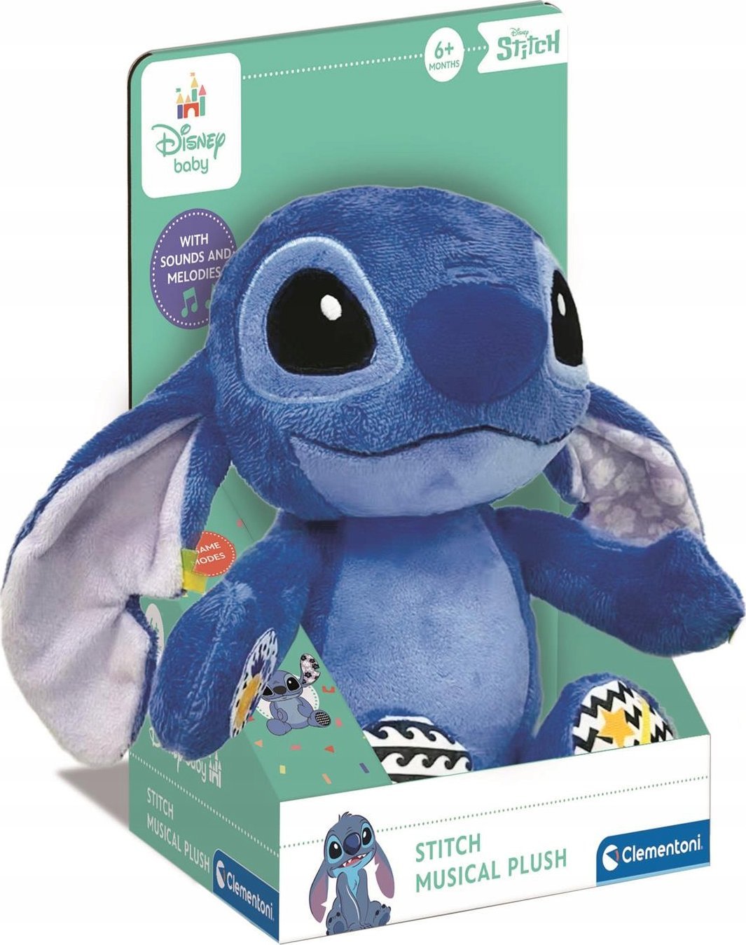 Pliušinis žaislas Clementoni Disney Stitch, mėlyna sp., 31 cm