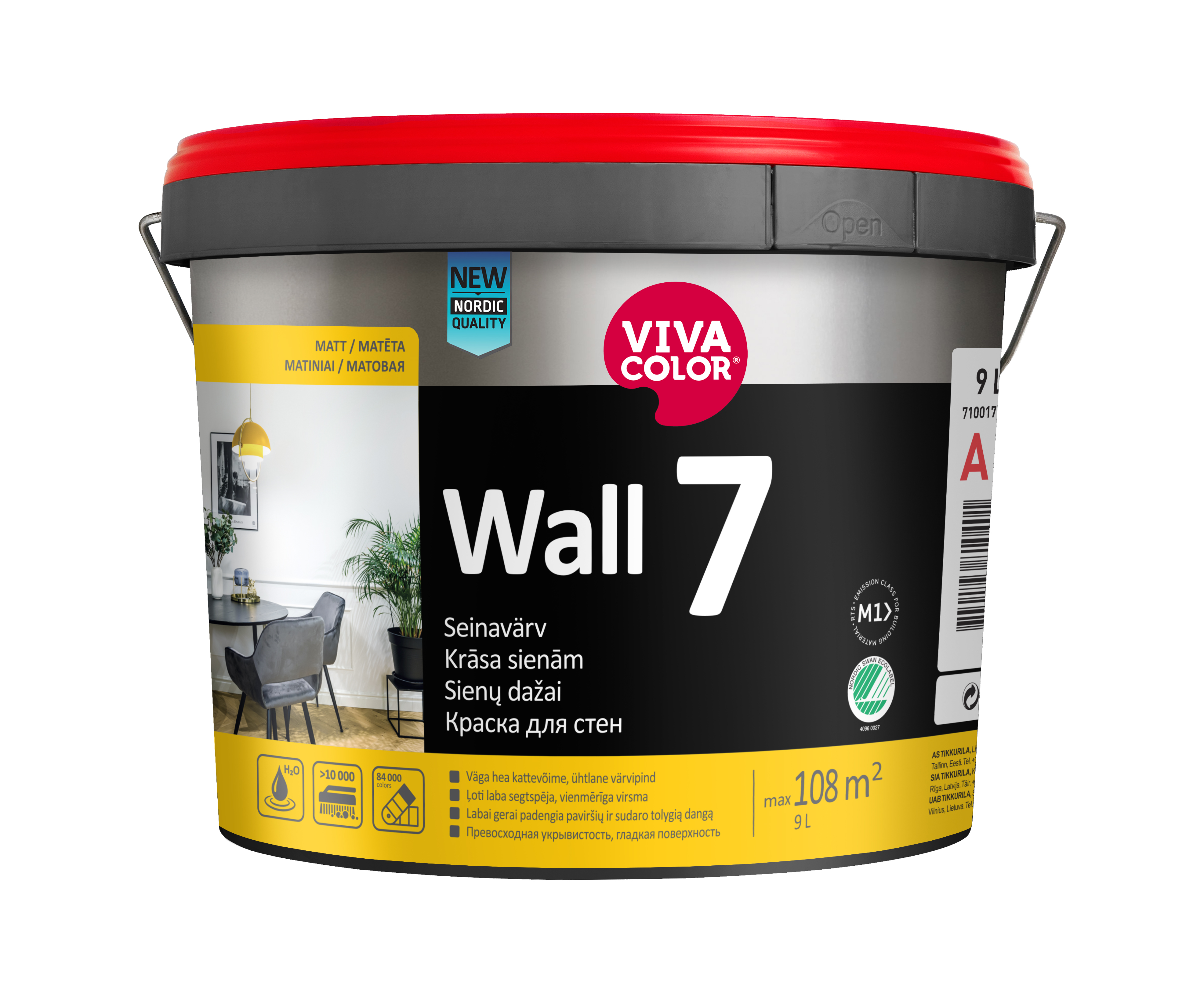Sienų dažai Vivacolor Wall 7, balta sp., 2.7 l - Senukai.lt