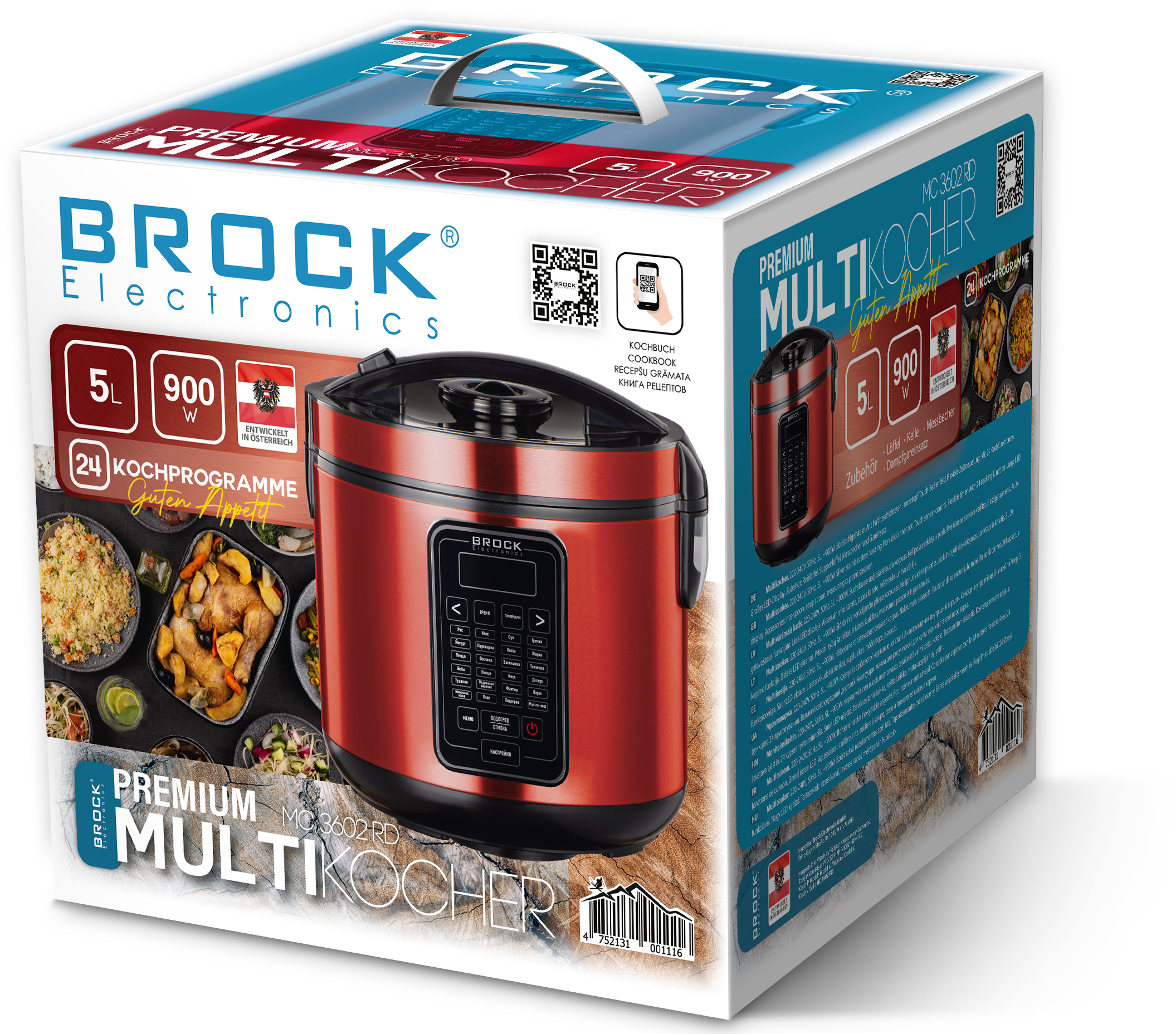 Daugiafunkcis puodas Brock MC 3602 RD - Senukai.lt