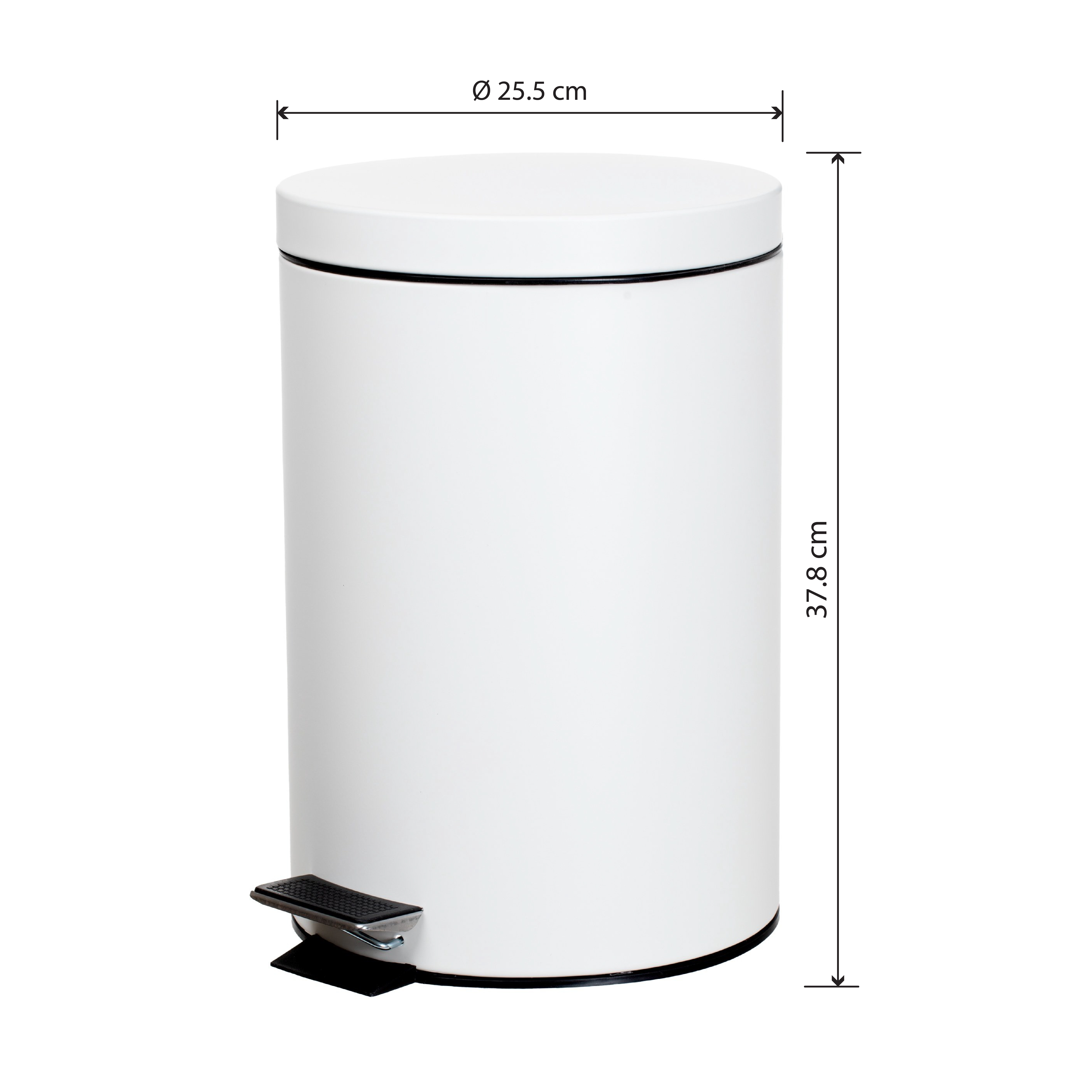 Šiukšliadėžė Okko T-Y0112M, balta sp., 12 l, 37.8 cm - Senukai.lt