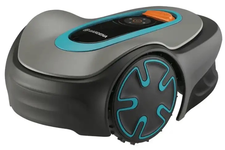 Robotniiduk Gardena Sileno Minimo Valgel taustal.