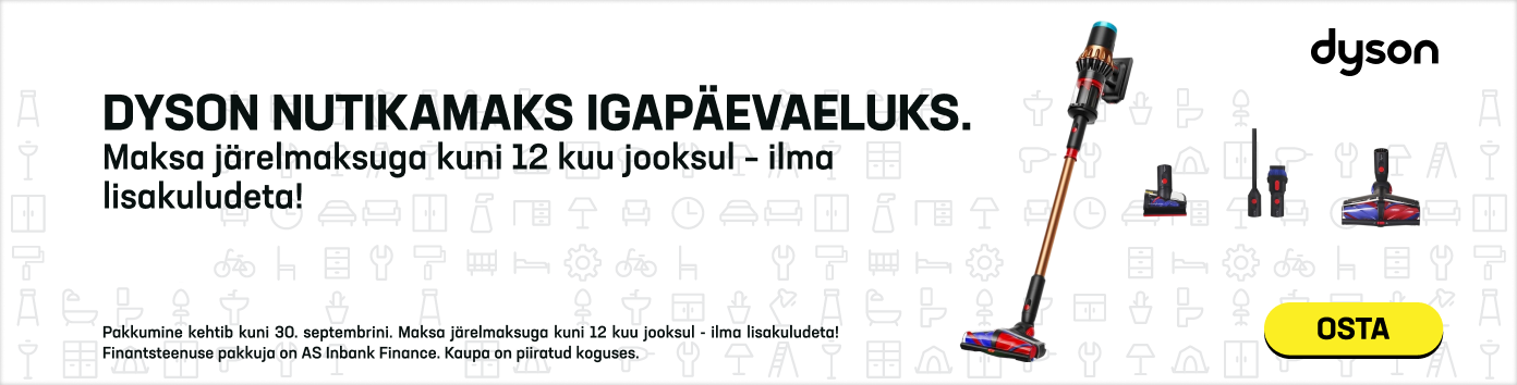 Dyson nutikamaks igapäevaeluks Maksa järelmaksuga kuni 12 kuu jooksul – ilma lisakuludeta!