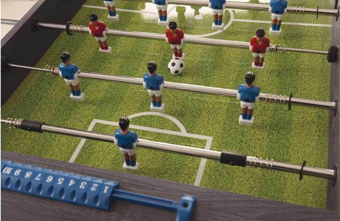 Galda futbols Garlando F-2 Grey Oak ar teleskopiskajiem stieņiem