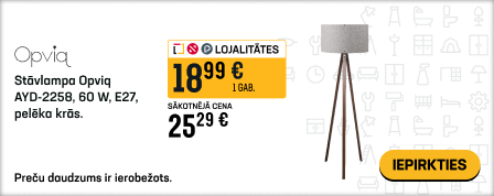 Stāvlampa Opviq AYD-2258, 60 W, E27, pelēka krās.