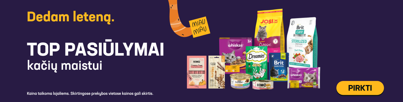 TOP pasiūlymai kačių maistui