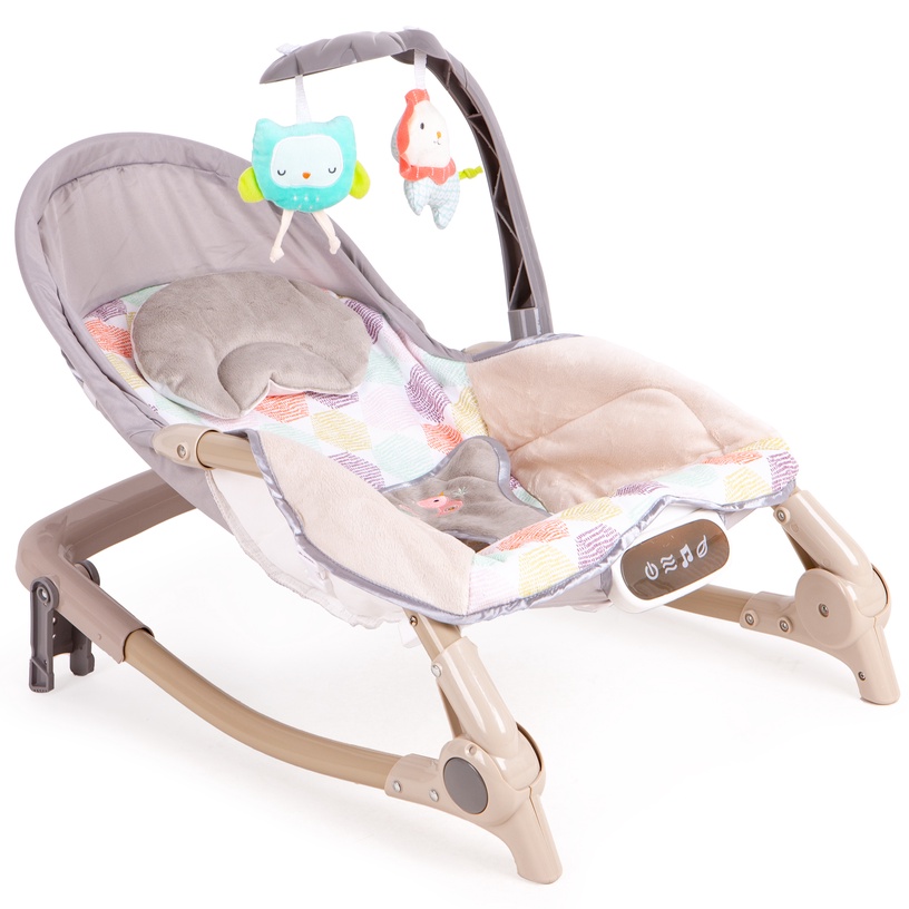 Кресло-качалка EcoToys 2in1, светло-коричневый