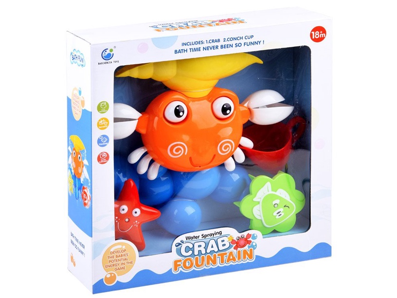 Игрушка для ванны Crab Fountain, многоцветный