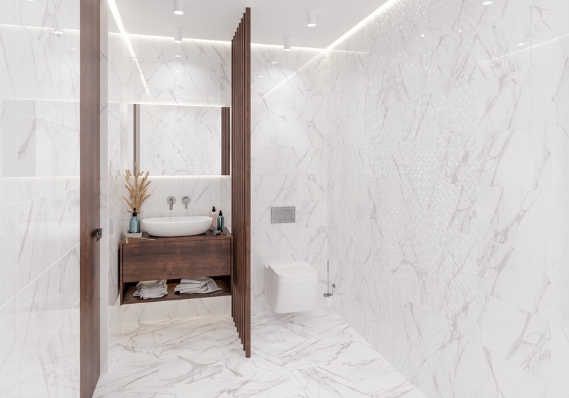 Декоративная плитка, керамический Golden Tile Elba 4823057152074, 40 см x 25 см, белый