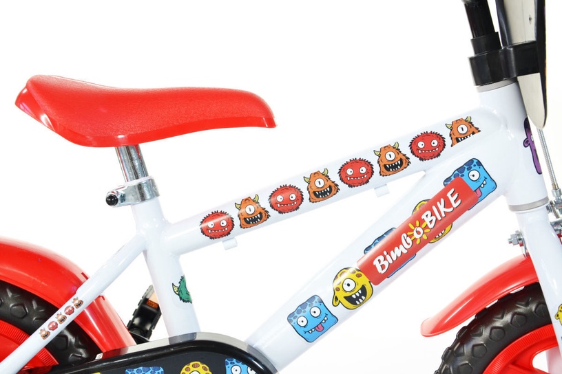 Велосипед Bimbo Bike, детские, белый/красный, 12″ (поврежденная упаковка)