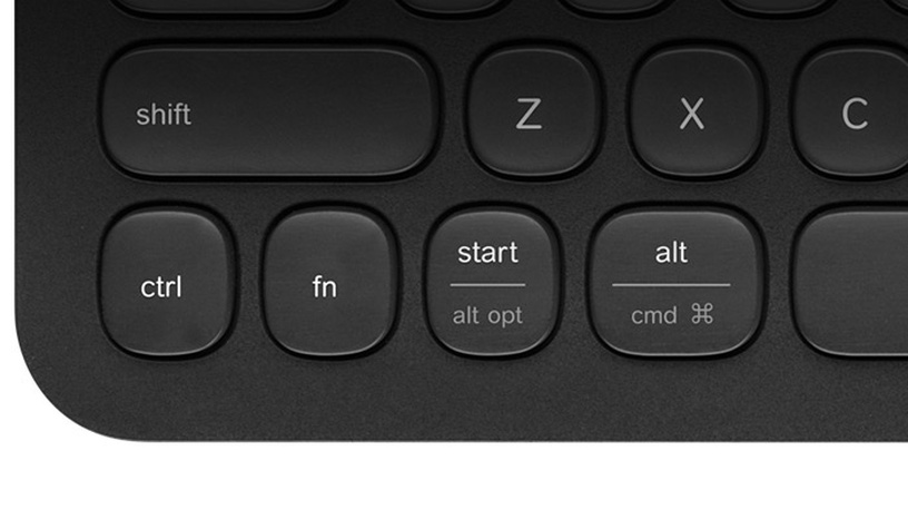 Klaviatūra Logitech K480, EN/RU, melna, bezvadu