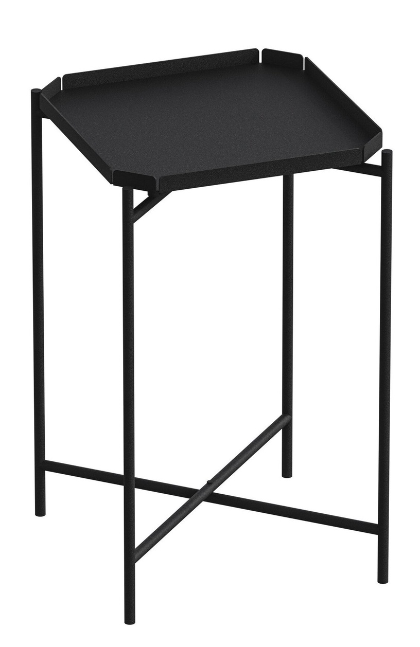 Kafijas galdiņš Kalune Design SHB-008, melna, 46 cm x 46 cm x 56 cm