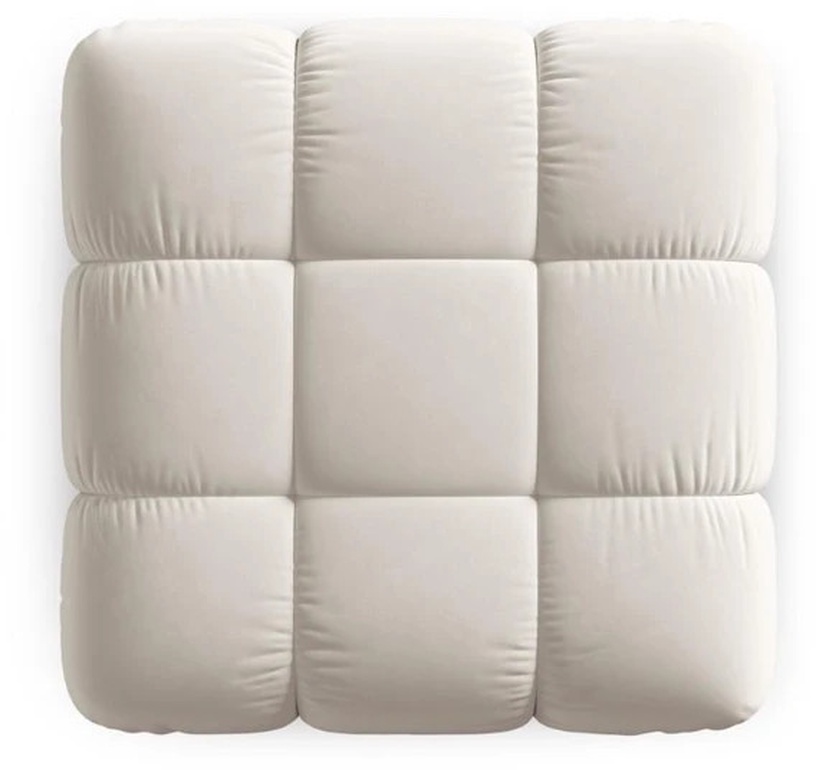 Пуф Micadoni Home Bellis Velvet, бежевый, 94 см x 94 см x 39 см
