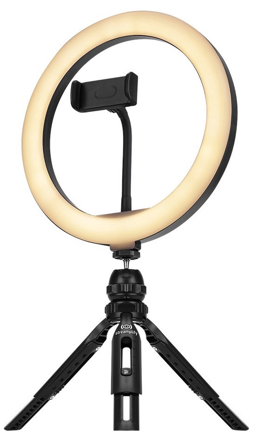 Gredzenu lampa ar telefona turētāju Streamplify Ring Light 10, 26 cm
