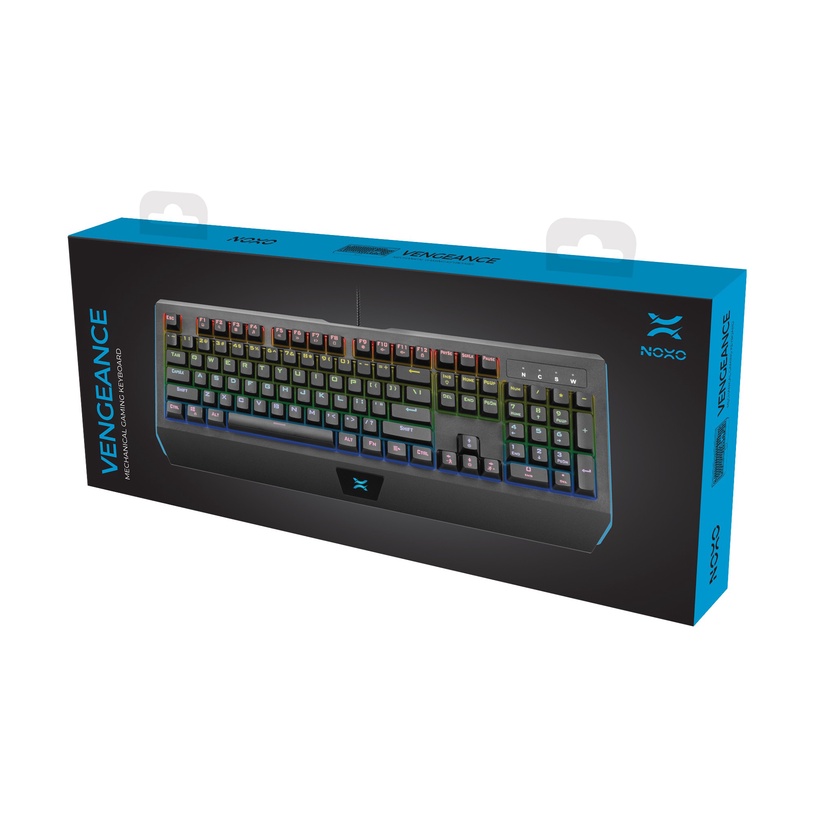 Klaviatuur NOXO Vengeance KY-MK28 Blue, EN, sinine/must