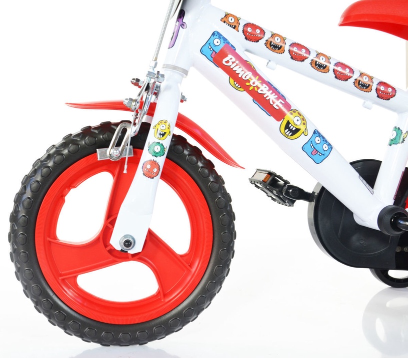 Велосипед Bimbo Bike, детские, белый/красный, 12″ (поврежденная упаковка)